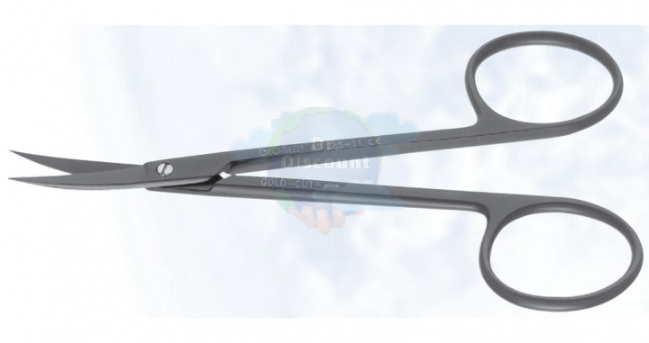 Ножницы Iris Gold-cut plus. остроконечные изогнутые, длина 11,5 см
