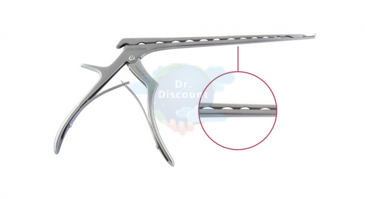 Кусачки ламинэктомические Kerrison, вверх 40 град., с выталкивателем, деликатный, 3 мм, ширина раскрытия 10 мм, Clean wave, длина 23 см