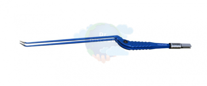Биполярный пинцет PREMIUM, байонет (штыковидный), наконечник 0.7 мм тонкий, длина 250 мм изогнут вверх