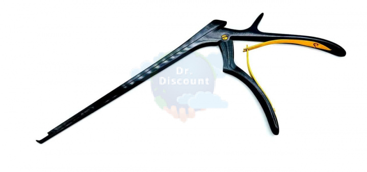 Кусачки ламинэктомические Kerrison, вверх 40 град., с выталкивателем, деликатный, 4 мм, ширина раскрытия 10 мм, черный, длина 23 см